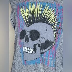 LAUREN MOSHI Lightweight MUSCLE Tee STYLE SKULL SPIKE:D HEAD SMALL